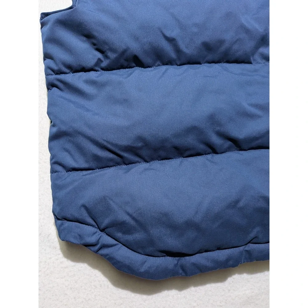 St Johns Bay Puffer Vest Mens Small Blue Quilted Insulated Full Zip Casual‎